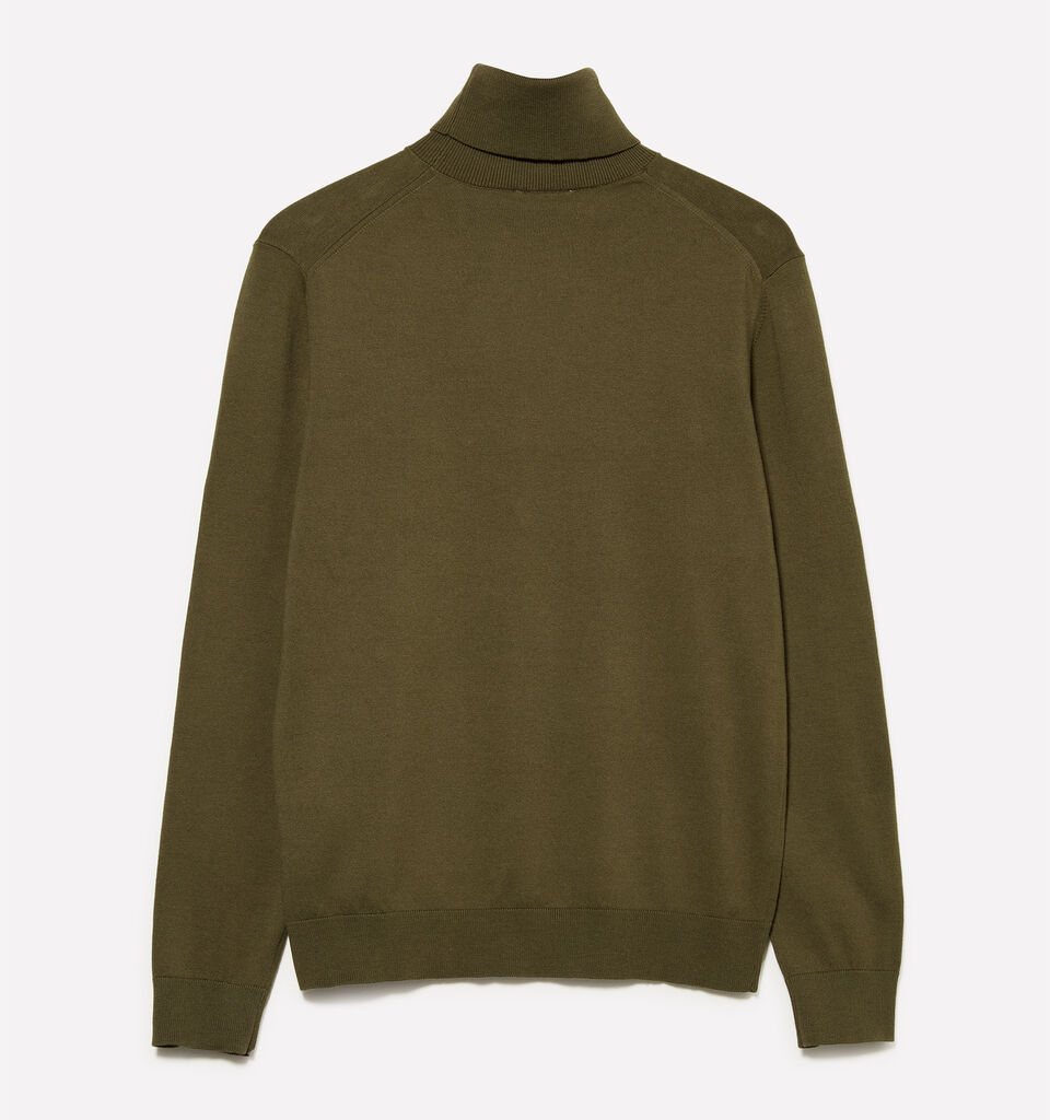 Olivgrüner Pullover mit hohem Kragen - pullover hoher kragen für herren - Militärgrün | Sisley image number 2